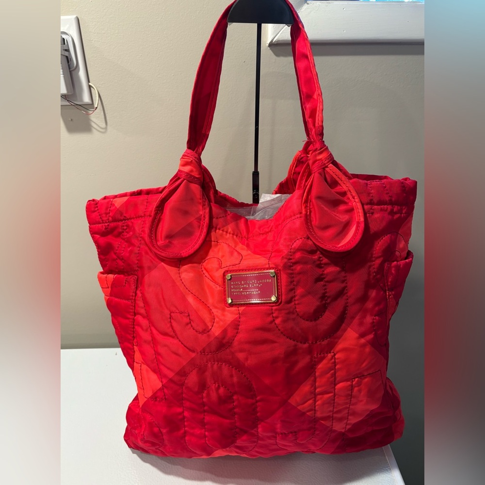 Marc By Marc Jacobs Fuchsia and Pink Nylon Quilted Tote, Preowned